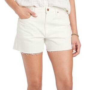 Universal Thread High Rise Cotton Boyfriend Shorts White Size 0
